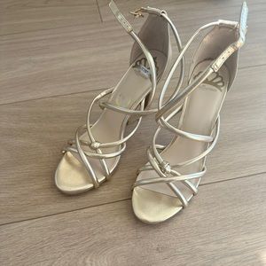 Gold High Heel Sandals
